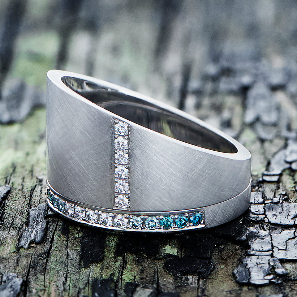 05 dameringe og herrering, sæt - Hvidguld