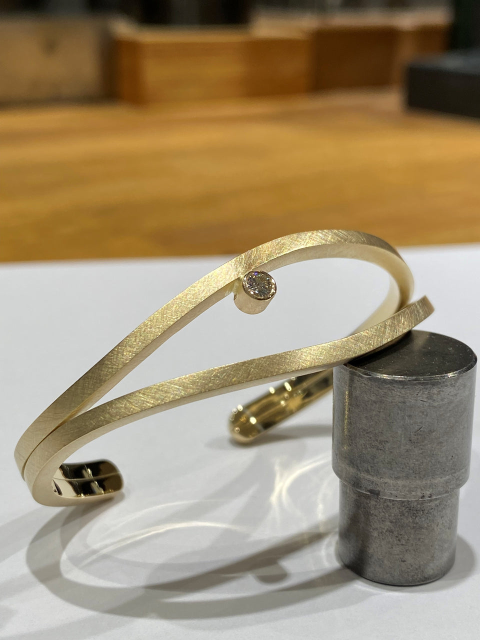 Unika armbånd med brillanter - Gult guld